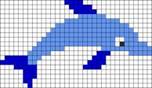 Dolphin Perler Bead Pattern | Bead Sprites | Animals Fuse Bead Patterns